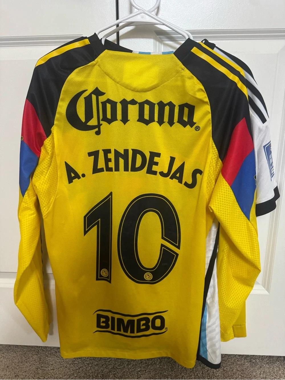 adidas Yellow Black Red & Blue Club América Long Sleeve Jersey